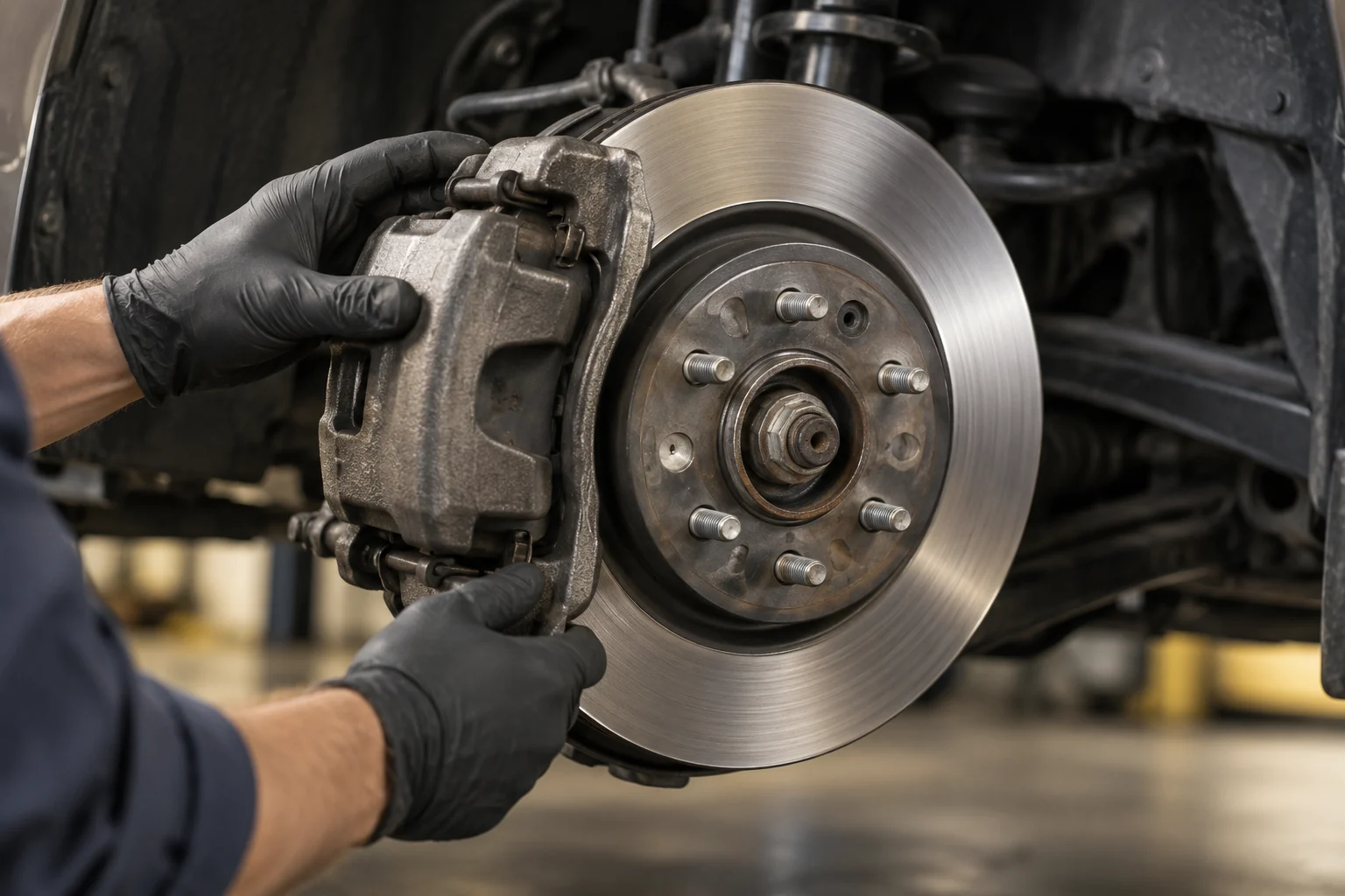 Brake pads & rotors — illustrative service photograph