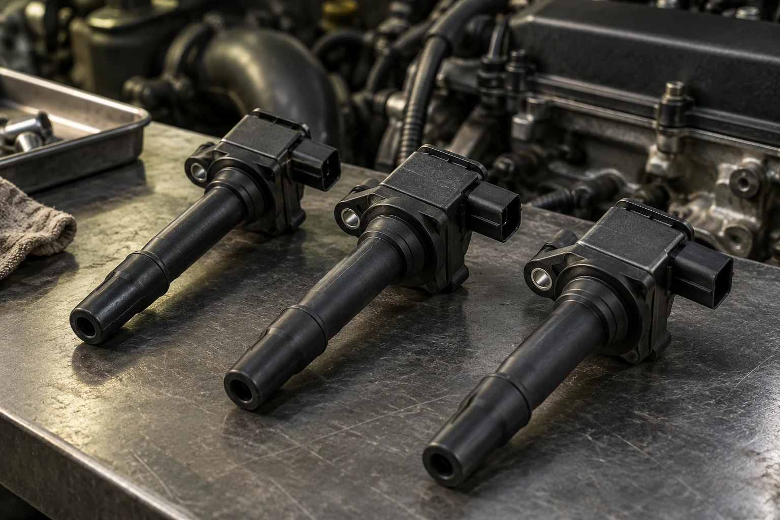 Ignition coil service — illustrative service photograph