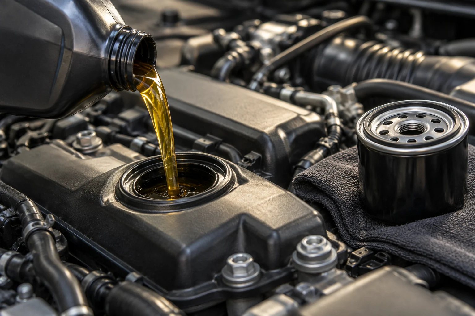 Oil & filter changes — illustrative service photograph